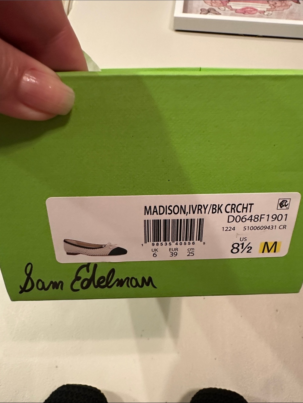Sam Edelman Black and Ivory Madison Flats - Picture 5 of 5